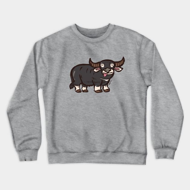 Water buffalo Crewneck Sweatshirt by nokhookdesign